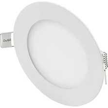 CATEKSSS 6W Slim Kasa LED Spot Beyaz Işık LED Panel Beyaz Yuvarlak 3,5" 6500K (Delik:10,5cm DIŞ:12CM)