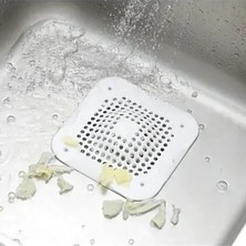 CATEKSSS 2'li Yapışkanlı Silikon Lavabo Süzgeci | Kötü Koku ve Pislik Tutucu Banyo Mutfak Gider Kapağı Plasti