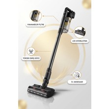 Philips 7000 Serisi Kablosuz Dikey Süpürge Elde Kullanılabilen Dar Aralık ve Turbo Aparatlı Güçlü Emiş Salon Mutfak Koridor ve Merdiven Temizliği Gri XC7057