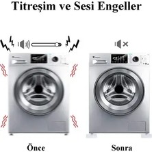 CATEKSSS 4'lü Set Çamaşır Makinesi Sabitleyici Titreşim Engelleyici Makine Yükseltici M-541 Gri