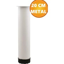 CATEKSSS Metal 20 cm Beyaz Ayarlanabilir Mobilya Kanepe Koltuk Baza Yükseltici Destek Ayağı Ayakları. Beyaz