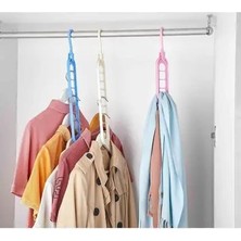 CATEKSSS 9 Gözlü Yer Kazandıran Çoklu Dolap Düzenleyici Sihirli Askı Plastik Mavi Tr