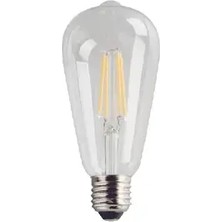 CATEKSSS Rustik LED Ampül Flamanlı Şeffaf 8W Beyaz Işık CT-4353