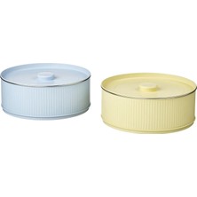 IKEA Betthaj Uçuk Sarı-Soluk Mavi 2,5 Lt Gıda Saklama Kutusu