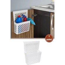 CATEKSSS Dolap Içi Asılabilir Düzenleyici, Mutfak Banyo Dolap Kapağı Sepet Poşetlik Askılık Organizer 1 Adet