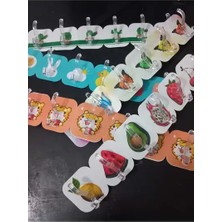 CATEKSSS Kendinden Yapışkanlı Güçlü Figür Desenli 5'li Askılık - Kapı Arkası Mutfak Duvar Banyo Plastik Çok R