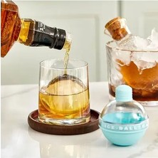 CATEKSSS Yuvarlak Küre Buz Kalıbı Viski Kola Kahve Buz Kalıbı Bar Küre Hediyelik Şekilli Buz Kalıbı Silikon