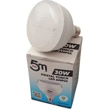 CATEKSSS 30W Kristal LED Ampül (Beyaz IŞIK)6500K/2700 Lümen