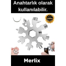 CATEKSSS Premium Paslanmaz Çelik Çok Fonksiyonlu Kullanışlı Alyan Tornavida Takım Anahtarlık Konserve Açıcı
