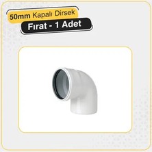 CATEKSSS Fırat Pvc 50'lik Kapalı Dirsek Pimaş Atık Su Borusu Dönüş Parçası