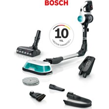Bosch Unlimited 7 Şarjlı Dikey Süpürge Hijyen Filtreli Bükülebilir Gövde Çıkarılabilir Batarya Motorlu Başlık Kablosuz Halı Parke ve Koltuk Temizliği Beyaz BBS71HYGTR