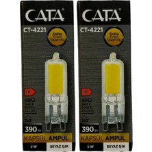 CATEKSSS CT-4221 5W 6400K (Beyaz) G9 Duylu Kapsül LED Ampul (2 Adet)