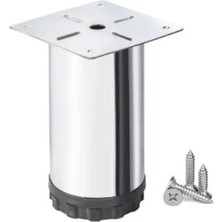 CATEKSSS Metal Baza Dolap Ayağı Krom Kalın Çap 60 mm Yükseklik: 15 cm Kahverengi