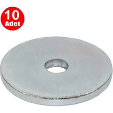 CATEKSSS 55MM Büyük Kalın Demir Pul Galvanizli Şase Vida Civata Pulu -10 Adet