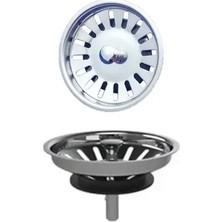 CATEKSSS Çöpmak Paslanmaz Çelik Sifon Süzgeci 8 cm Lavabo Evye Süzgeci Lavabo Gider Süzgeci