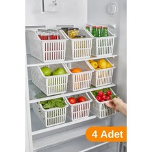 CATEKSSS 4 Adet - Buzdolabı / Dolap Içi Düzenleyici Organizer Plastik Tr