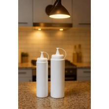 CATEKSSS Plastik Yağlık Sosluk Şişesi 700 ml ve 500 ml 2li Yağdanlık,sosluk Ketçap Yağdanlık Yağ Sos Şişesi B