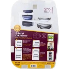 CATEKSSS Dolap Içi Düzenleyici Çok Katlı Raf (1 Adet) Plastik 30 x 30 Beyaz