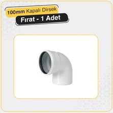 CATEKSSS Fırat Pvc 100'LÜK Kapalı Dirsek Pimaş Atık Su Borusu Dönüş Parçası (100X90)