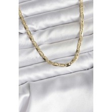 Berselya Underwear & Accessories 14K Gold Renk Kaplama Plaka Ezme Model Zincirli cm Kadın Kolye
