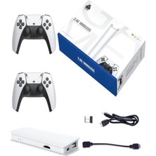 Eco Lounge Kablosuz 2 Kollu Beyaz Oyun Konsolu 20000 Oyunlu 4K Hd Bluetooth Destekli - Elektronik