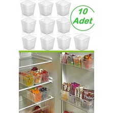 CATEKSSS 10 Adet Buzdolabı Kapak Içi Düzenleyici Organizer | Buzdolabı Içi Düzenleyici ve Banyo Organizeri Pl