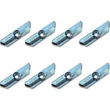 CATEKSSS 8 Adet Pimapen Pvc Pencere ve Kapı Kilit Ispanyolet Karşılığı (Tek Delikli Standart Model) Zamak