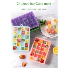 CATEKSSS 2 Adet 24'lü Silikon Buzluk Kokteyl Meyve Dondurma Sunum Şekilli Buz Kalıbı Ice Cube Silikon