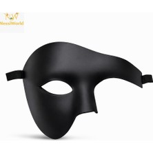 Semel Siyah Yarım Erkek Maske – Phantom Parti & Balo Maskesi