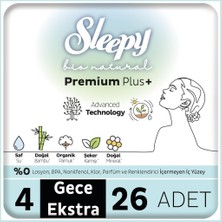 Semel Bio Natural Premium Plus Mega Ekstra Gece Ped 26 Adet