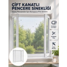 Semel Çift Kanatlı Pencere Filesi Cırt Bantlı Sineklik Kolay Takılır