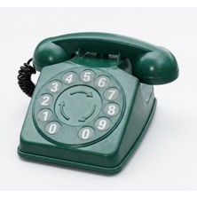 Semel Vintage Home Retro Çevirmeli Klasik Antika Görünümlü Numaratik Telefon Dekor Yeşil