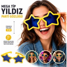 Semel Mega Tip Yıldız Parti Gözlüğü Sarı Renk