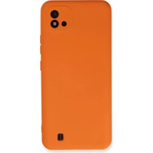 Motto Ticaret Newface Realme C11 2021 Kılıf Nano Içi Kadife Silikon - Turuncu