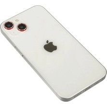 Royaleks Apple Iphone 14 Diamond Kamera Lens - Kırmızı