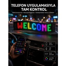 Epilons Matrix LED Cama Yapışan Telefon Kontrollü Panel Dijital Ekran Kumandalı