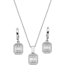 Argentum Concept Baget Taşlı 925 Ayar Gümüş Set - 67019800