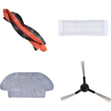 Lin Grup Xiaomi Vacuum Mop 2s (XMSTJQR2S) Robot Süpürge Uyumlu - Siyah 4'lü Yedek Parça Seti