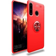 Motto Ticaret Newface Huawei Y6P Kılıf Range Yüzüklü Silikon - Kırmızı