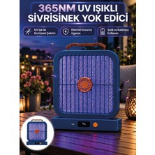 Semel Şarjlı Uv Işıklı Sinek Öldürücü Cihaz Mavi Elektrikli Sivrisinek Yok Edici
