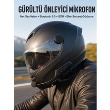 Semel Yeni Nesil Dinleme ve Konuşma Özellikli Intercom Kask Kulaklığı 5.0 Bluetooth