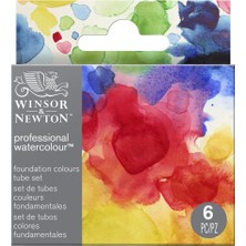Winsor & Newton : Professional : Foundation : Tüp Sulu Boya Seti : 6 Renk x 5 ml Tüp