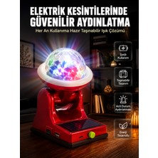 Semel Çok Amaçlı Şarjlı LED Projektör Lamba Solar Enerjili Rgb Ambiyans ve Parti Işığı