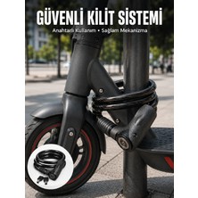 Semel Kalın Pvc Kaplamalı Dayanıklı Motosiklet ve Bisiklet Güvenlik Kilidi