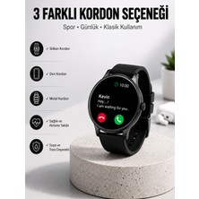 Semel Akıllı Saat Sesli Görüşme Bluetooth Bağlantılı 3 Kordonlu Yeni Nesil