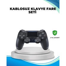 Aesco Kablosuz Ps4 Oyun Kolu Çift Motor Titreşimli Uzun Bataryalı