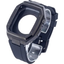 Mabelme Store Mey Ithalat®   Watch 45MM KR402 Metal Kasa Silikon Kordon - Siyah