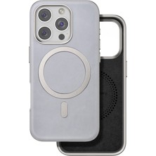 Mabelme Store Mey Ithalat®  iPhone 16 Pro Puskas Magsafe Kapak - Titan Gri