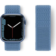 Mabelme Store Mey Ithalat®   Watch 42MM Hasırlı Cırtcırtlı Kordon - Mavi