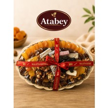 Mabelme Store Hediyelik Kayısı Tabağı – 1 kg | Premium Karışık Malatya Kuru Kayısı Tabağı